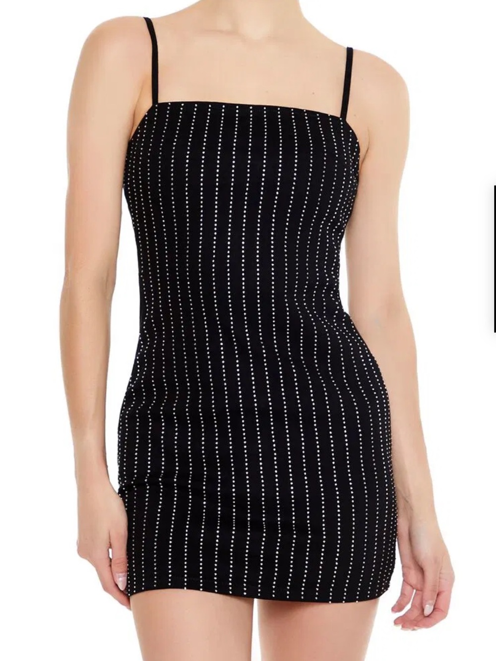 NWT Forever 21 RHINESTONE STRIPED DRESS - Size XS